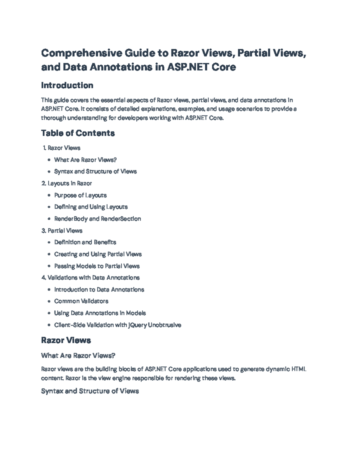 Comprehensive Guide to ASP.NET Core Razor Views and Data Annotations ...