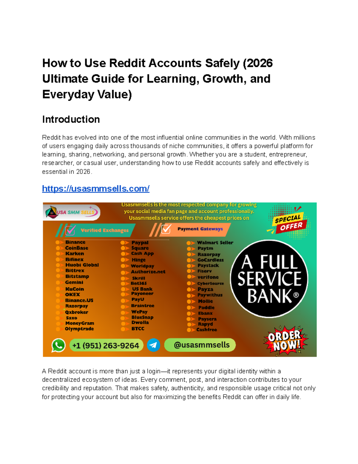 How to Use Reddit Accounts Safely: 2026 Guide for Learning & Growth ...
