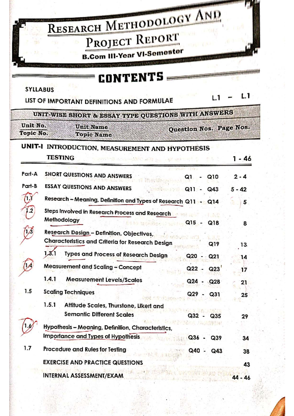 Research Methodology and Project Report: Previous Year RMPR Exam QPs ...