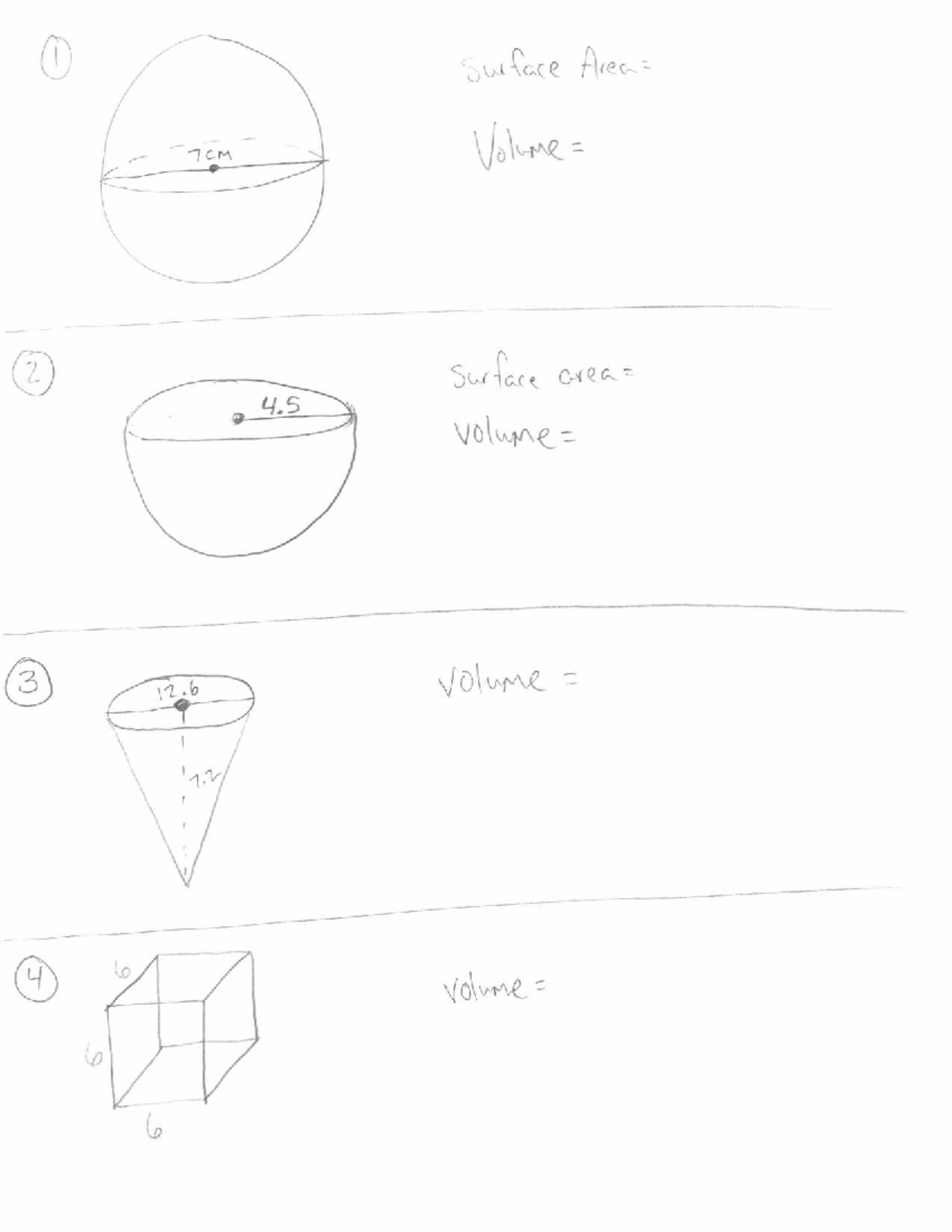 3D Shapes - Volume Calculations for Various Dimensions - Studocu