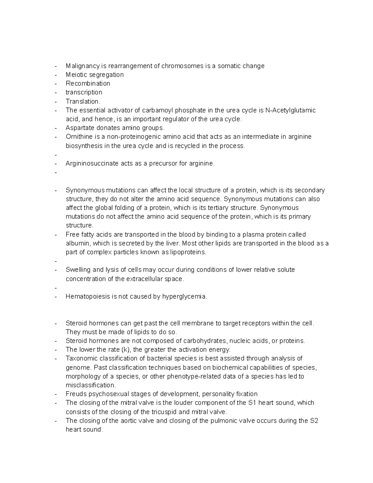 Comprehensive Review of Human Anatomy and Physiology (BIO 101) - Studocu
