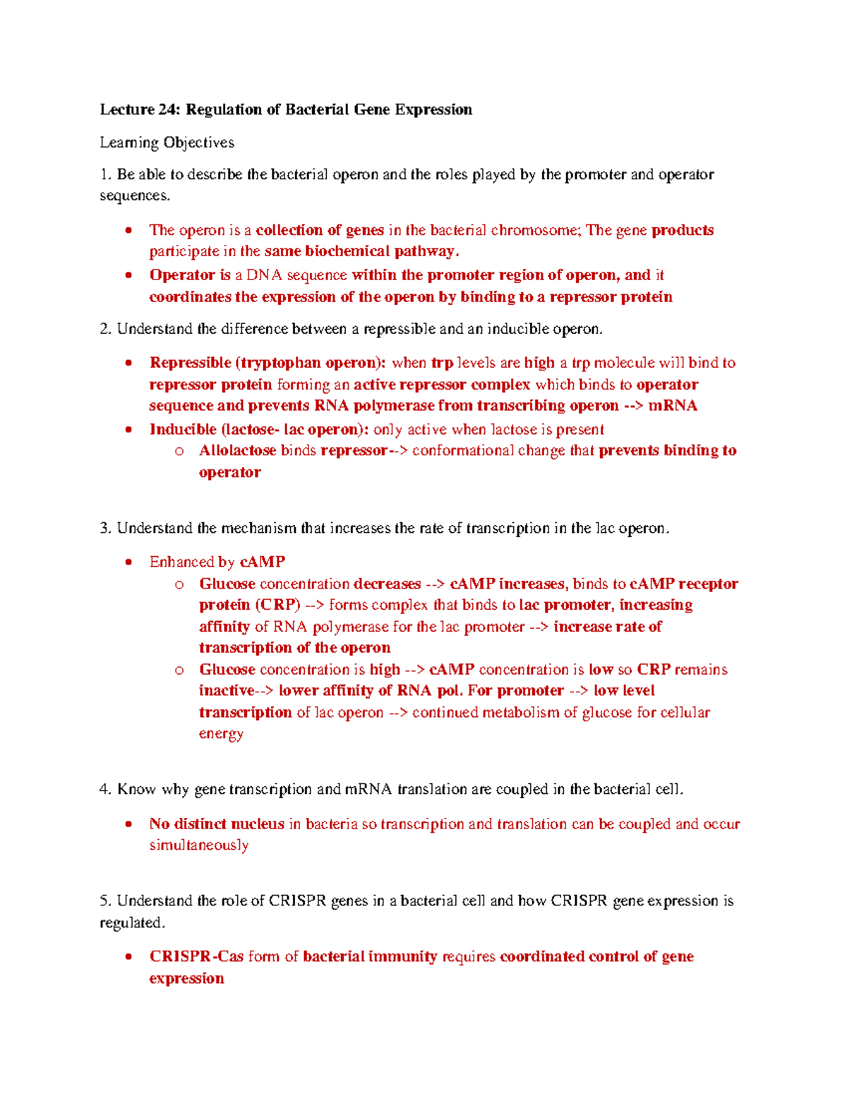 BIOL 2912 Exam 4 Study Guide: Gene Expression Regulation Insights - Studocu