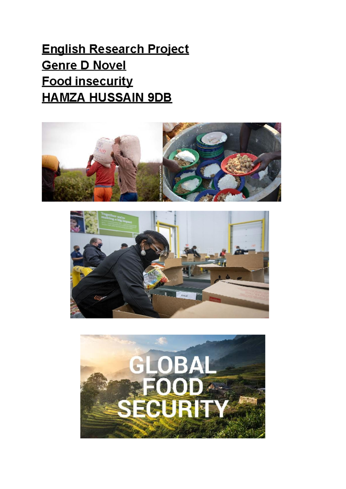 ENG 9DB Research Project: Understanding Food Insecurity - Studocu