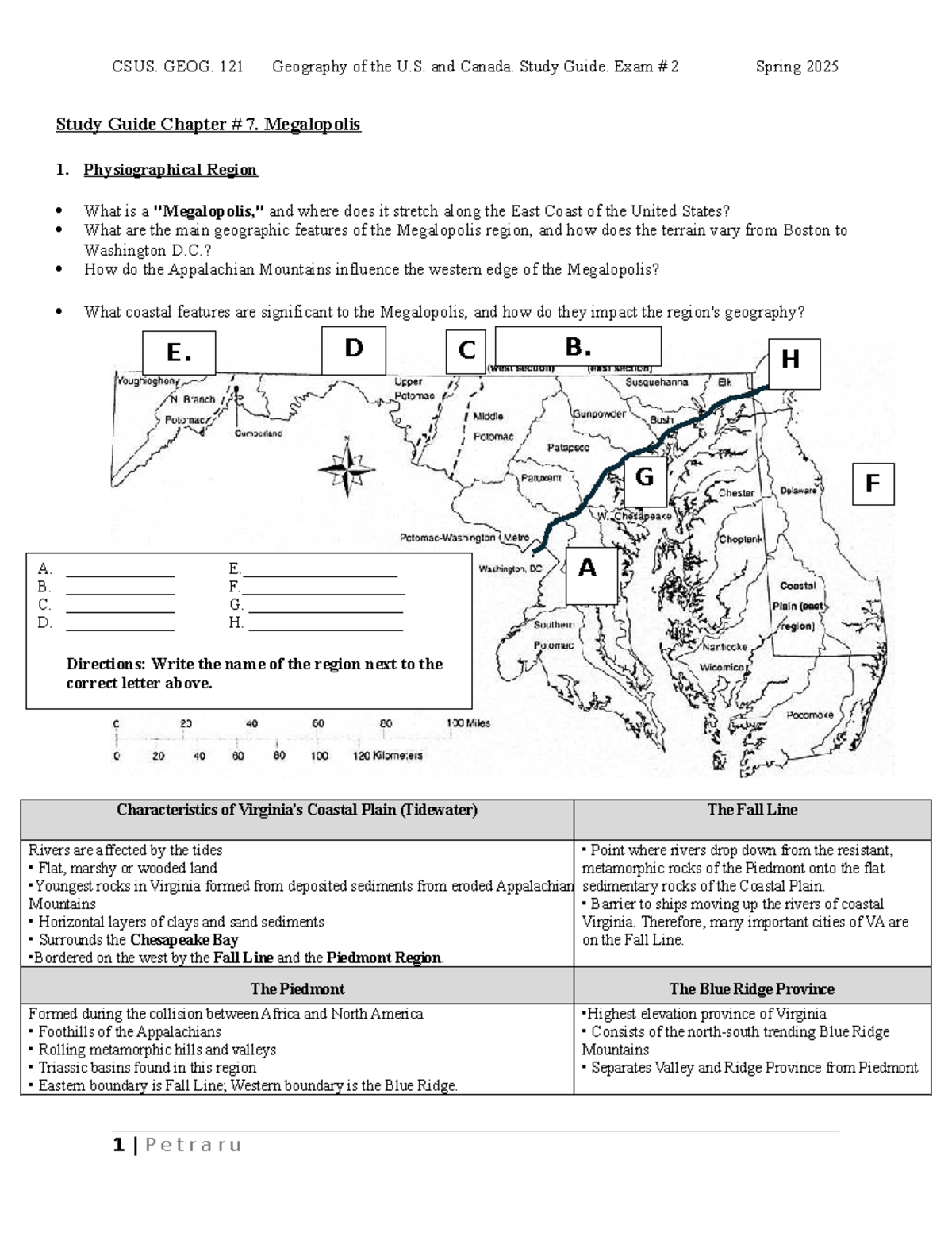 Study guide: GEOG 121 Geography of the U.S. and Canada - Exam 2 Spring ...