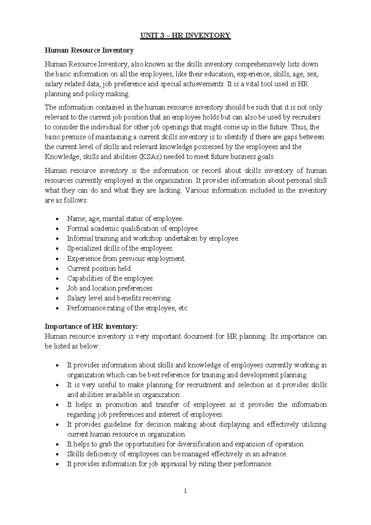 HR Inventory: Essential Skills and Forecasting for Effective HR ...