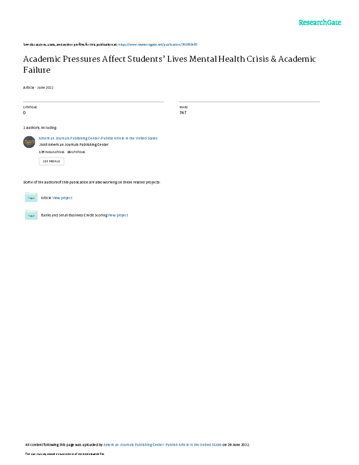 Academic Pressures and Their Impact on Students' Mental Health Crisis ...