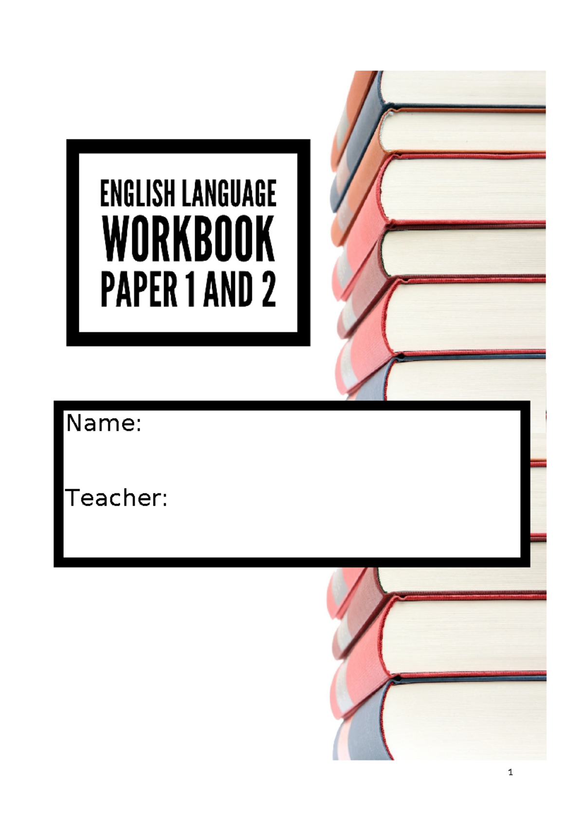 Language Revision Notes for Paper 1 and Paper 2 Qs - Name: Teacher ...
