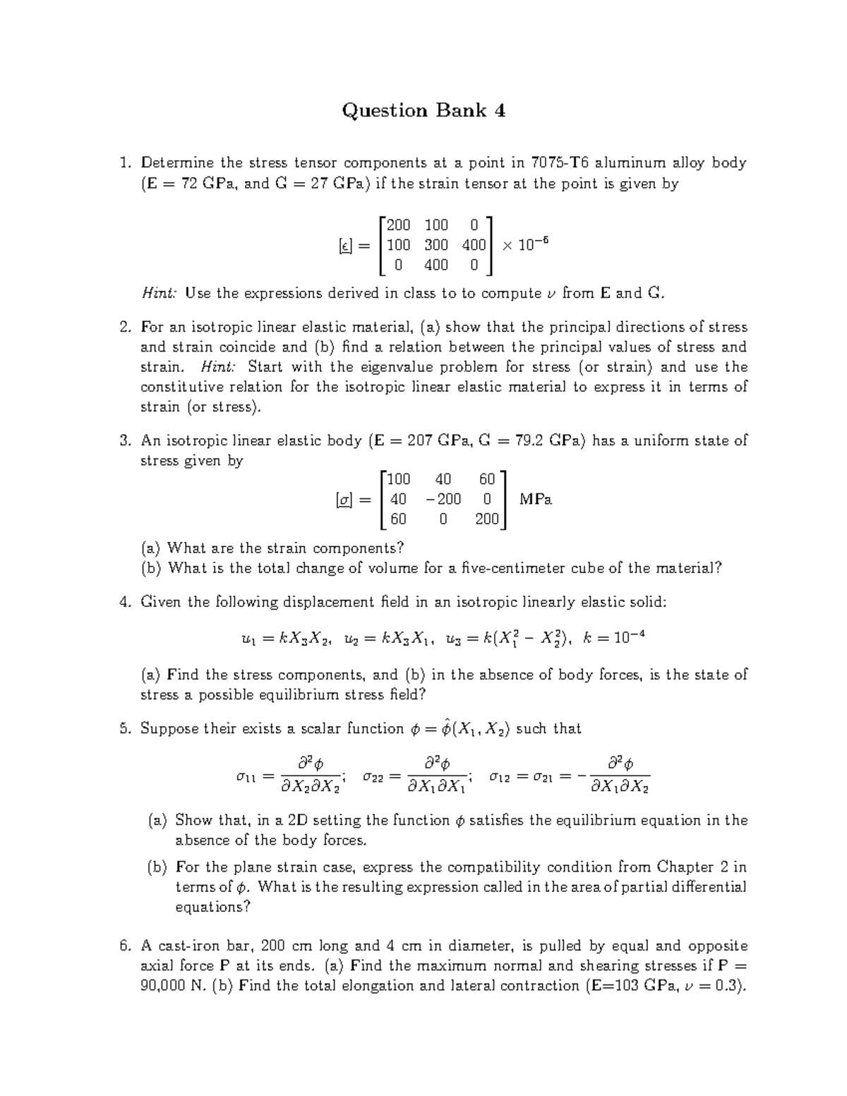 QB4 - Stress and Strain Analysis in Isotropic Materials - Studocu