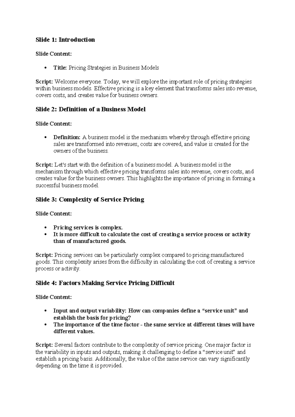 Definition - Script - Slide 1: Introduction Slide Content: Title ...