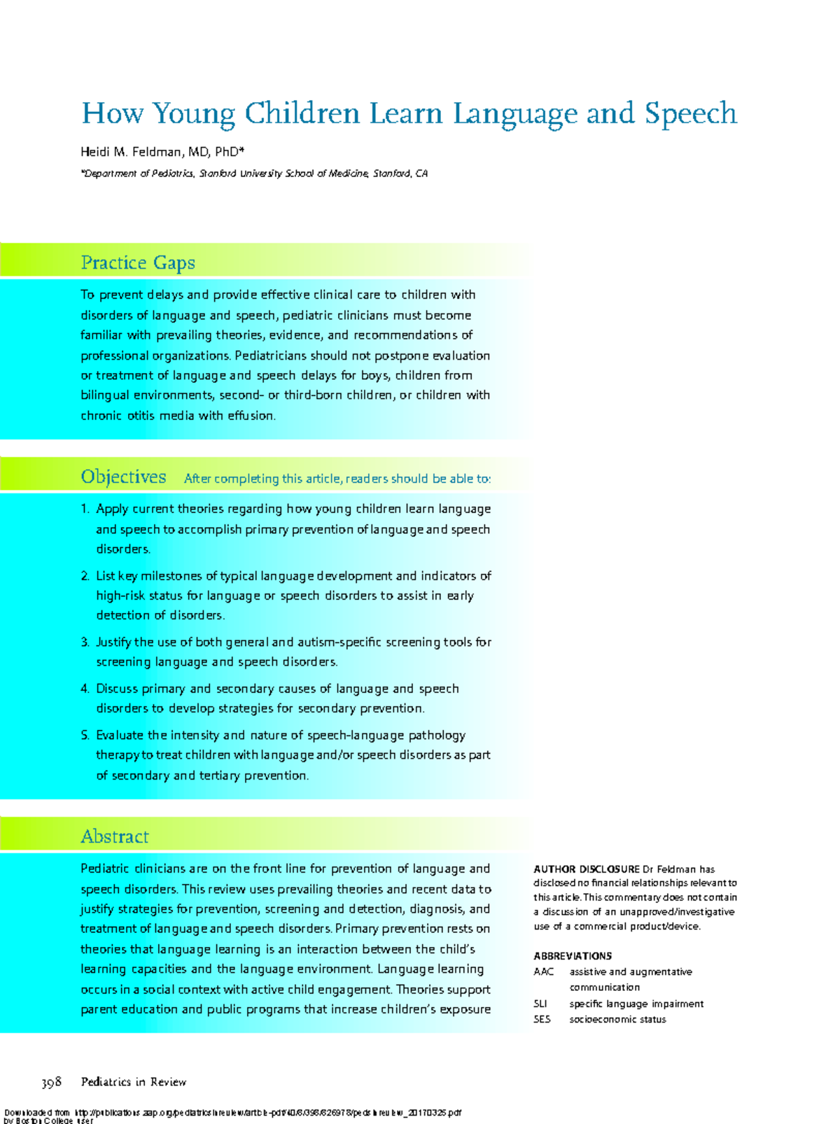 Speech Language Therapy Guidelines and Pediatric Language Development ...