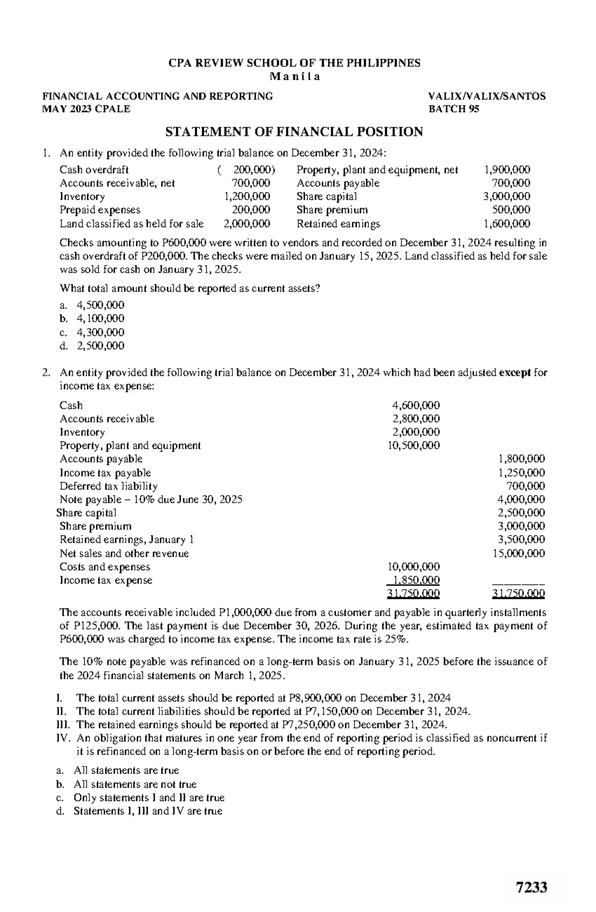 WEEK 1 - 7233 - Financial Accounting & Reporting Overview - Studocu