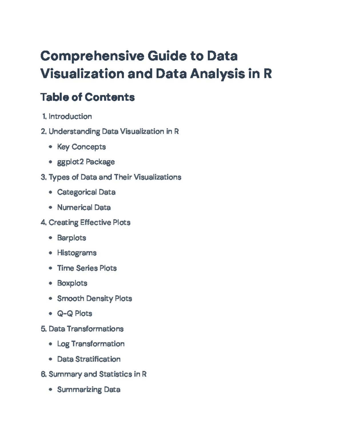 Comprehensive Guide to Data Visualization in R - Key Techniques and ...