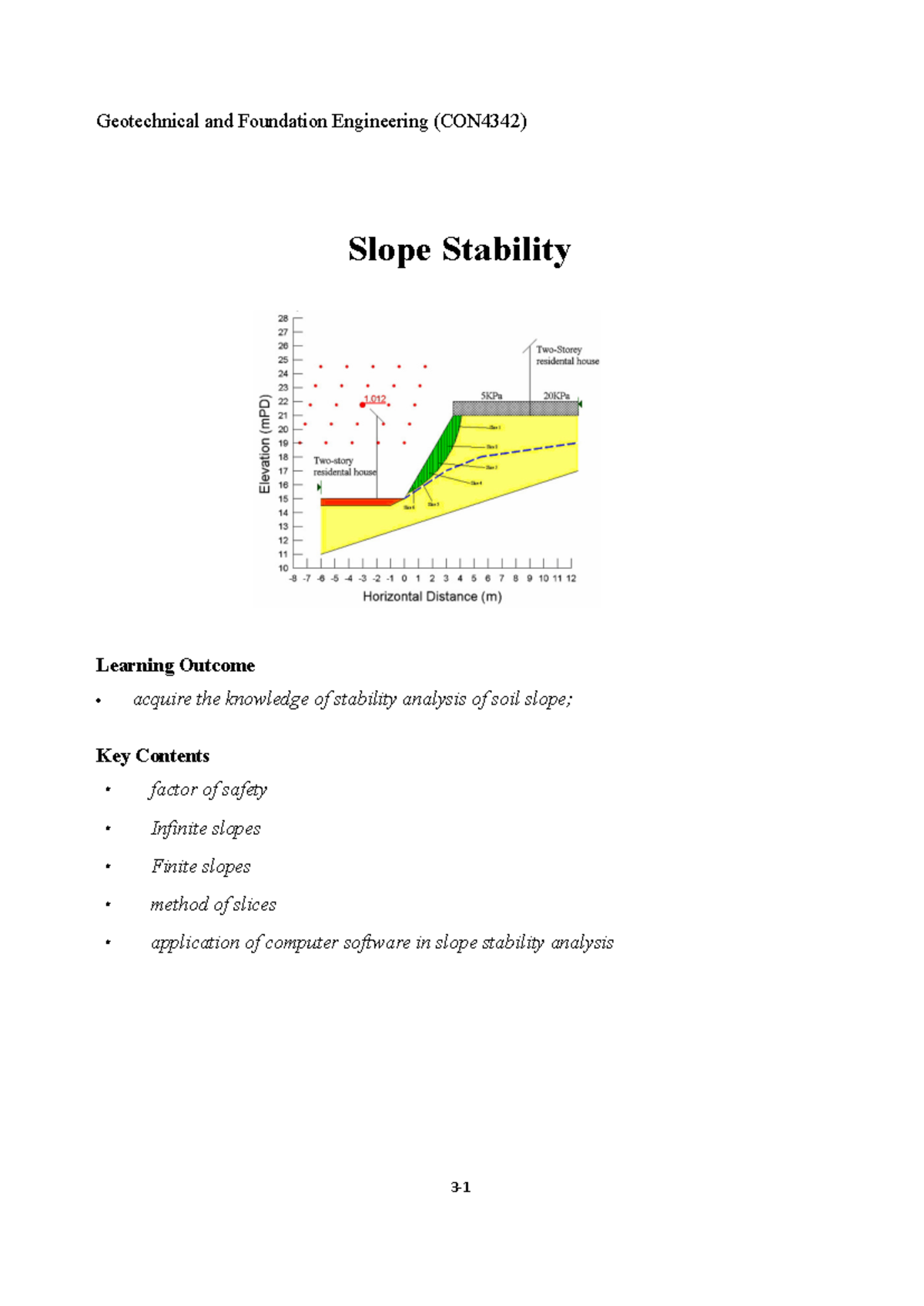 C3 Slope Stability Analysis and Factor of Safety Techniques - Studocu