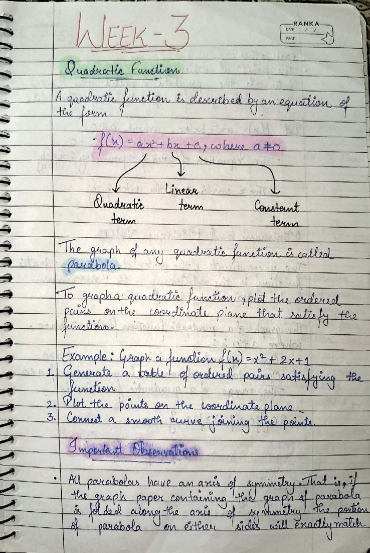 Maths Week 3 - Good Analysis Notes - Studocu