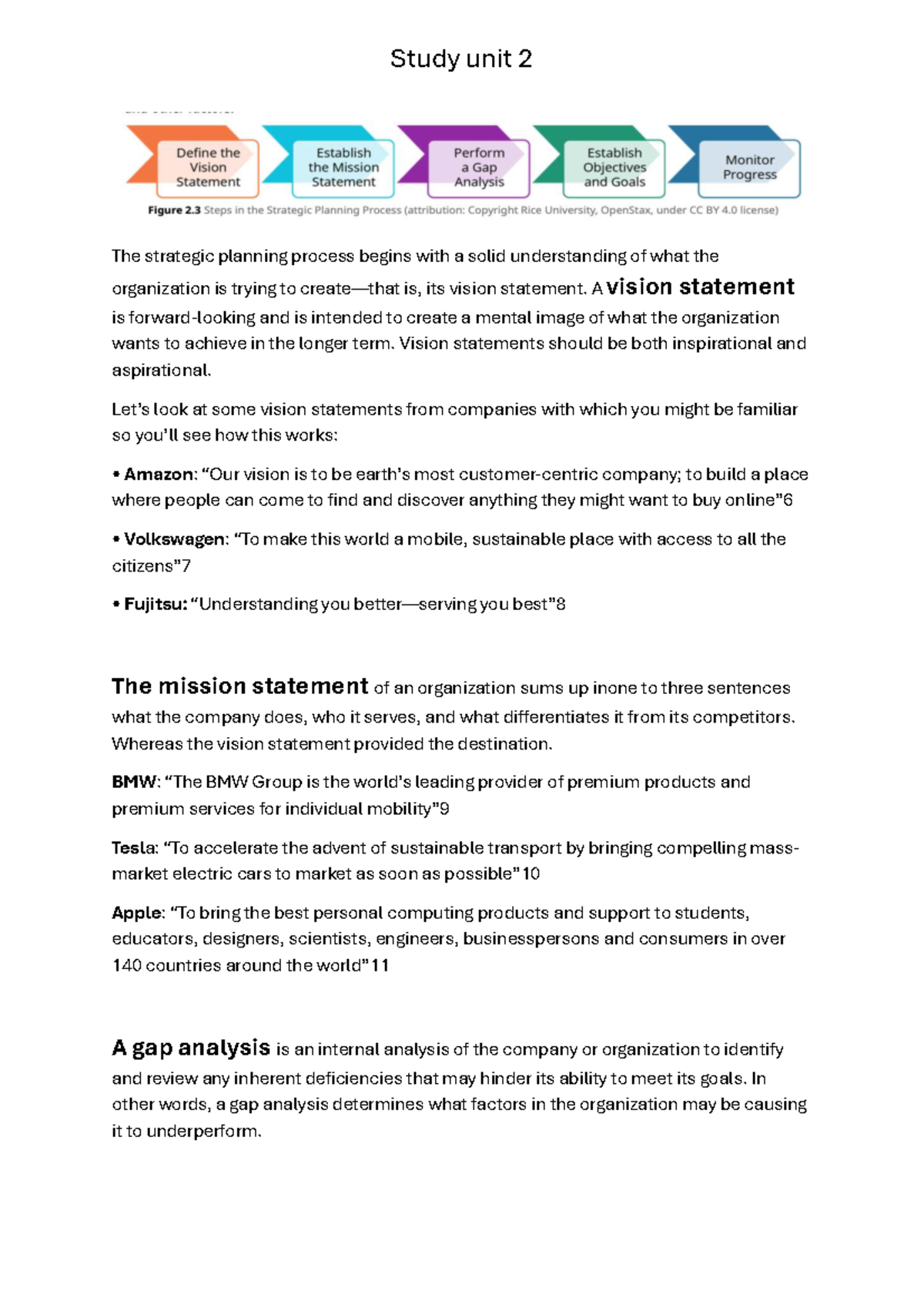 BMAR 213 SU 2 - Strategic Planning Process Overview and Gap Analysis ...