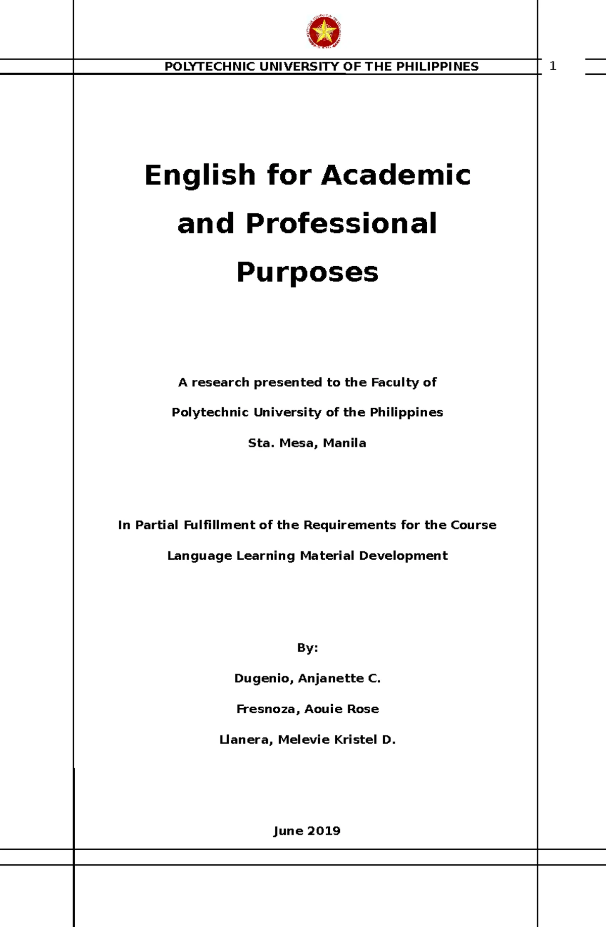 EAPP Q1 Mod 4: Crafting a Strong Thesis Statement in Academic Texts ...
