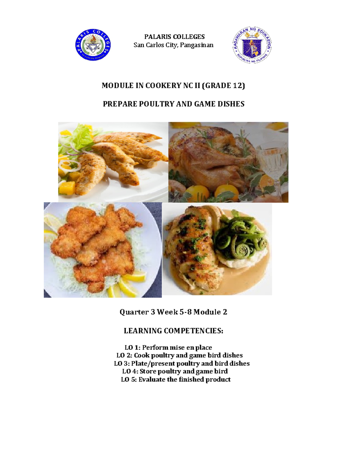 510995381 Cookery NC II Module on Preparing Poultry Dishes Week 5-8 ...