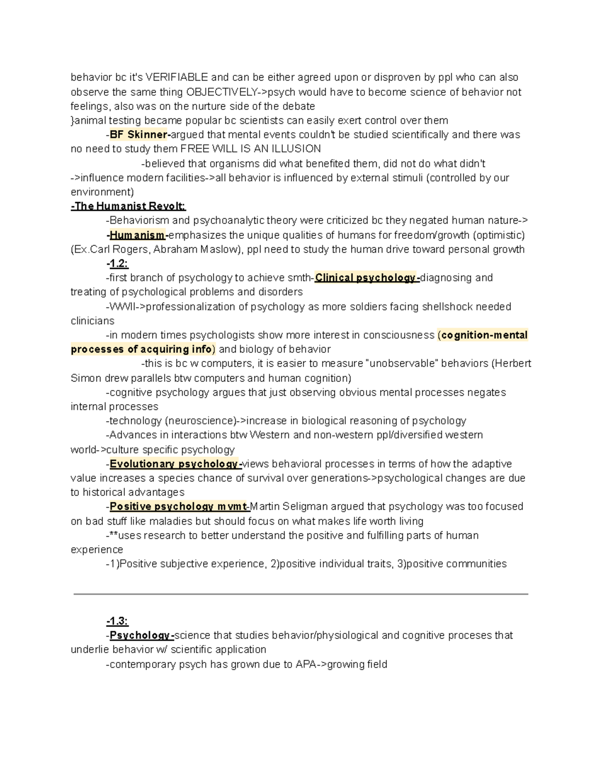 Psychology Themes & Variations (PSY 101) - Chapter 1 Notes - Studocu