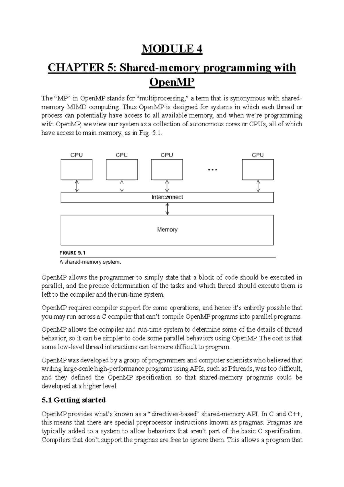 MODULE 4 CHAPTER 5: Programming with OpenMP Concepts and Examples - Studocu