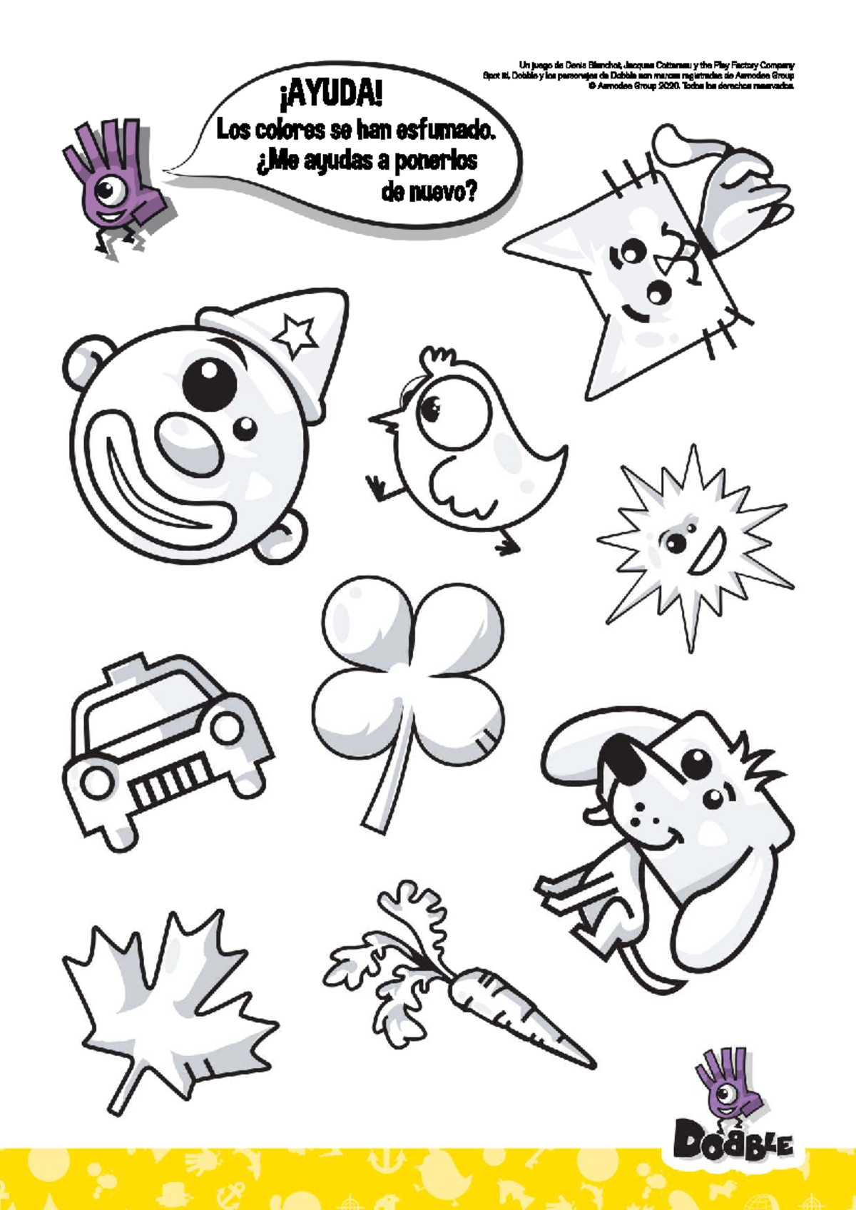 Dobble Colouring Sheet - Help with Missing Colors! - Studocu