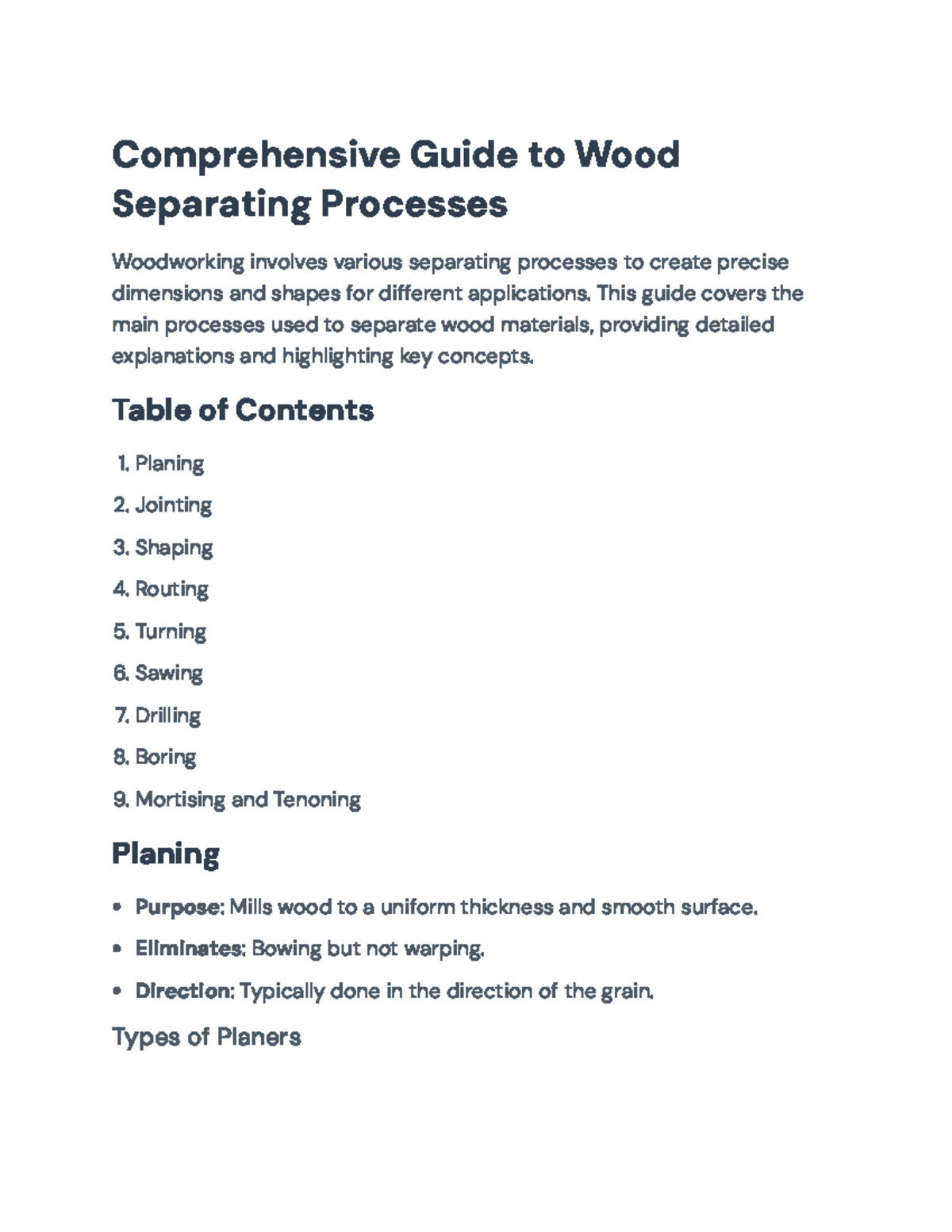 Comprehensive Guide to Wood Separating Processes: Techniques and Tools ...
