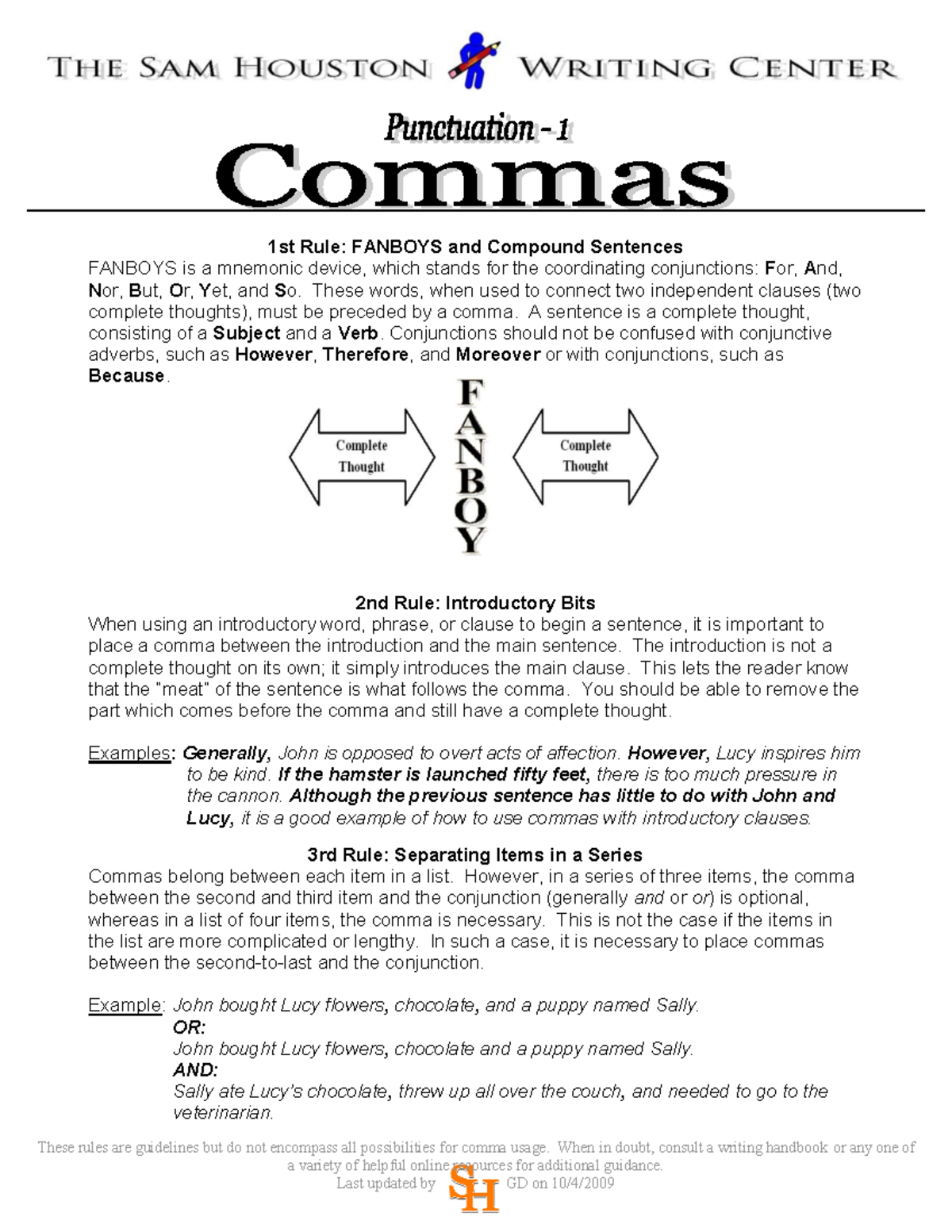 Comma Rules and Usage: A Quick Guide for Writing - Studocu