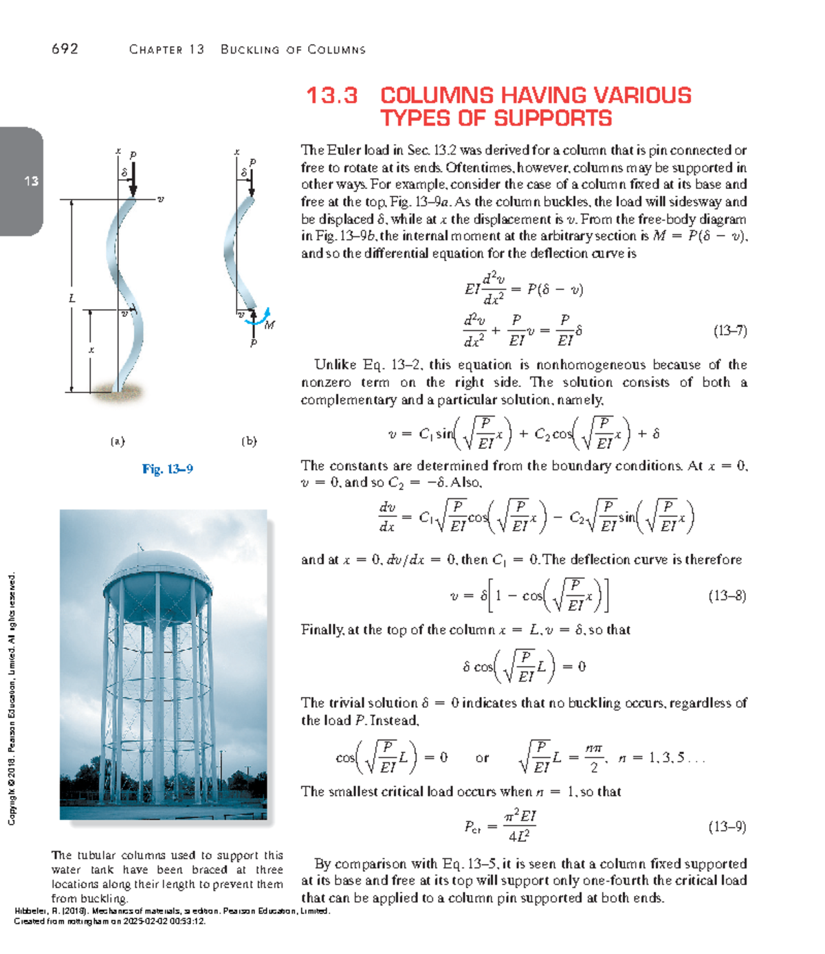 Mechanics of Materials (SI Edition) - Chapter 13: Buckling of Columns ...
