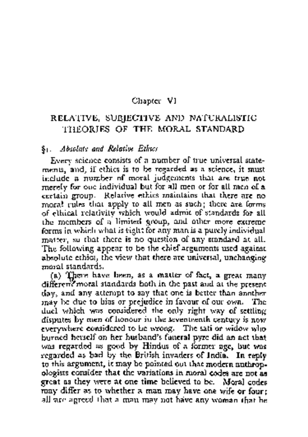 Chapter VI: Relative, Subjective, and Naturalistic Theories of Moral ...