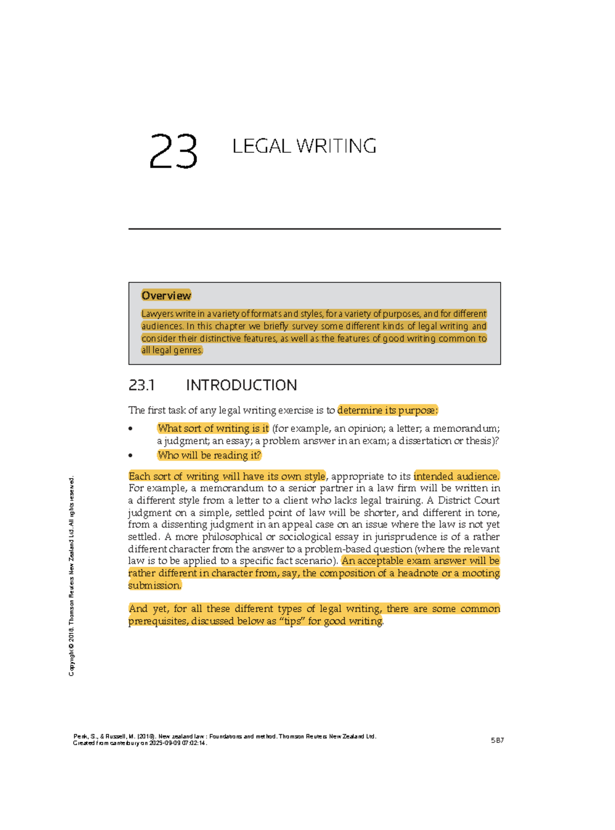 23 Legal Writing: Overview and Key Principles in Legal Drafting - Studocu