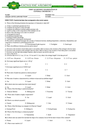 2ND Quarter WEEK 2 Lesson PLAN Physical Science - Lesson Plan ...