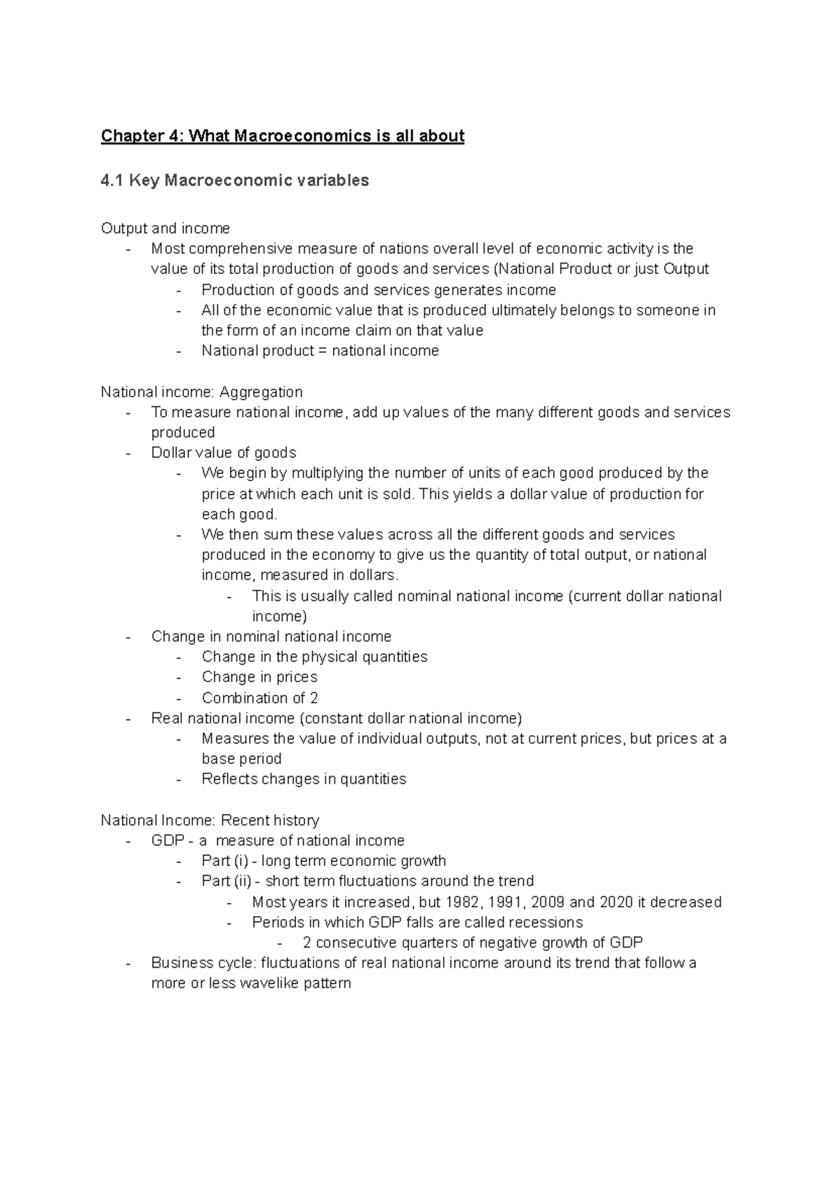 Econ 209 - All notes for Econ 209 from textbook and lecture - Chapter 4 ...