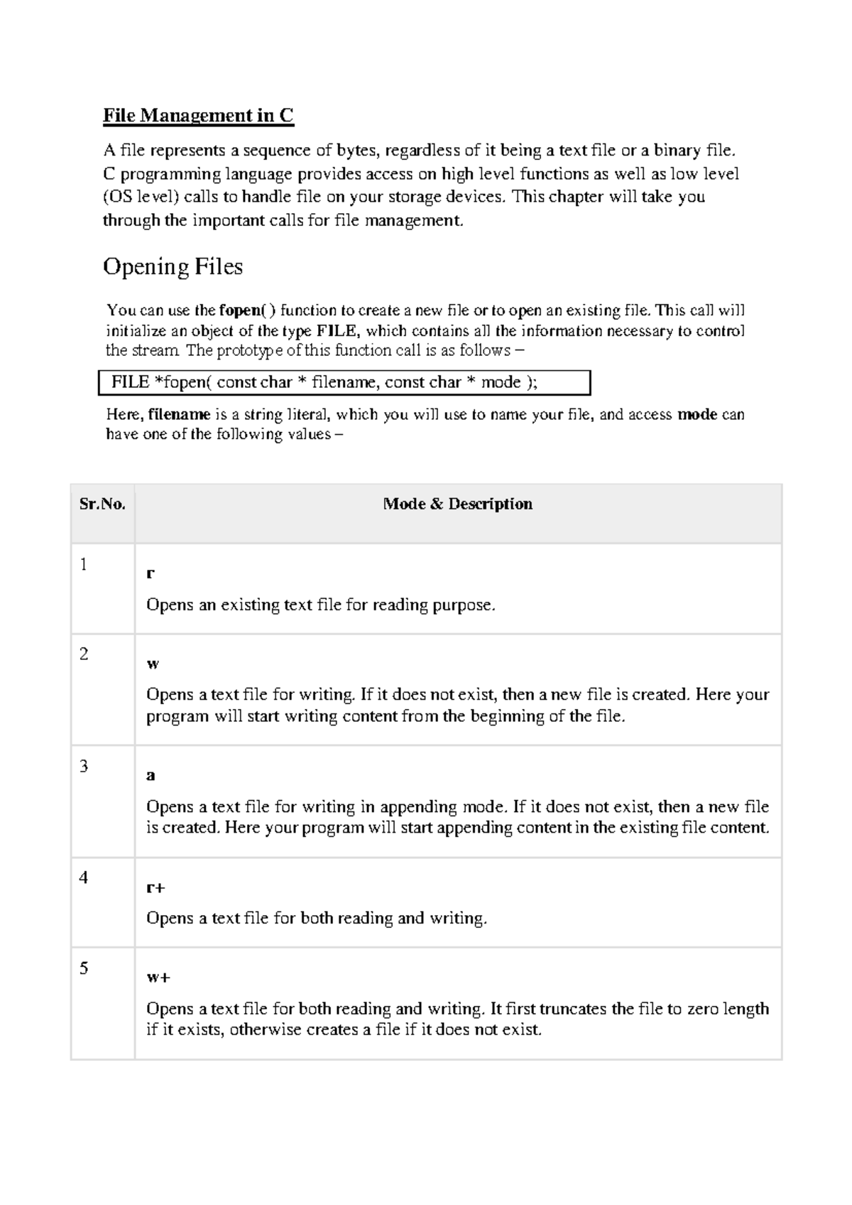 File Management in C: Key Functions and Error Handling - Studocu