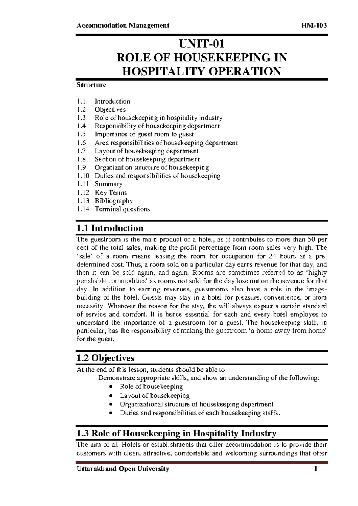 Housekeeping Operations in Hospitality: A Guide for Course 103 - Studocu