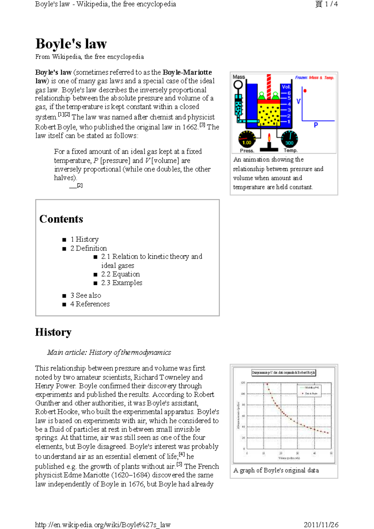 Boyle's Law Overview and Historical Context (Nov 2011) - Studocu