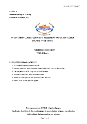 2024J - Digital Literacy Level 5 Past Exam Papers & Questions - Studocu