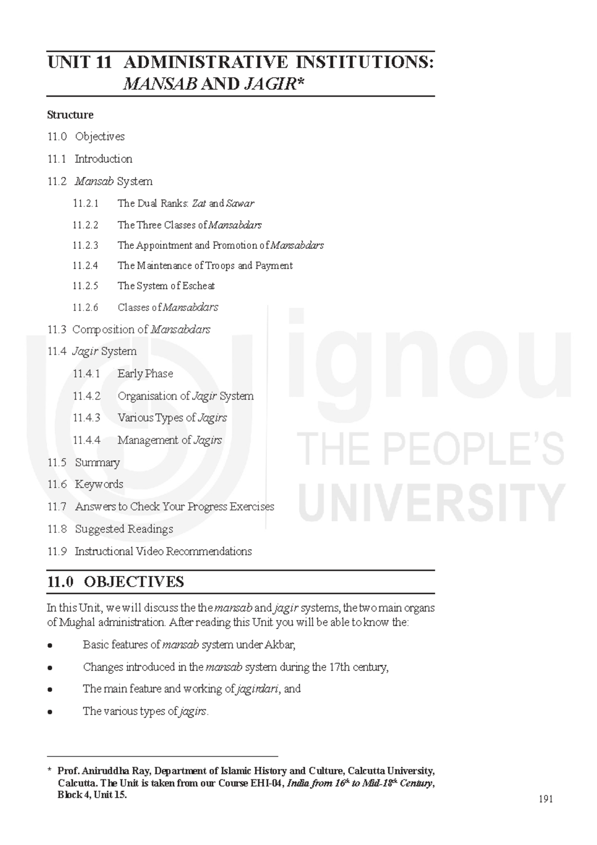 Unit 11: Mansab and Jagir Systems in Mughal Administration - Studocu