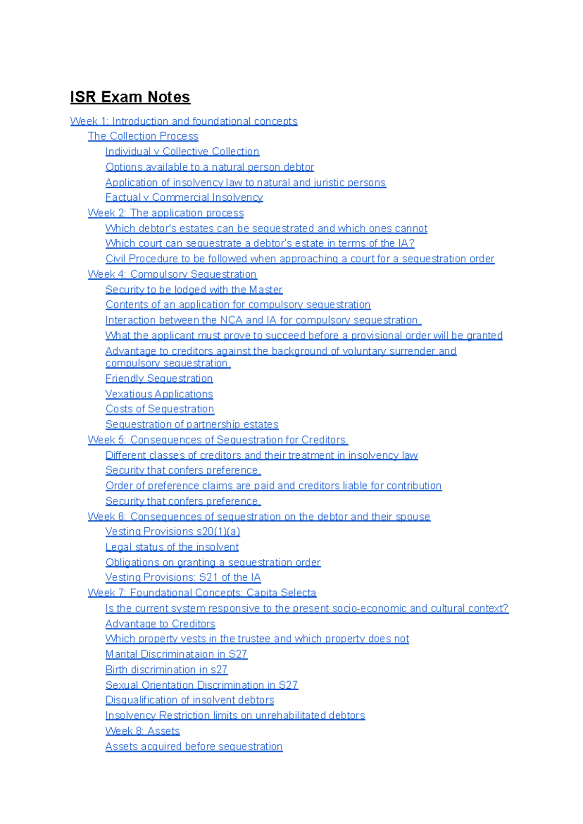 ISR 310 Exam Notes 2023: Key Concepts and Sequestration Insights - Studocu
