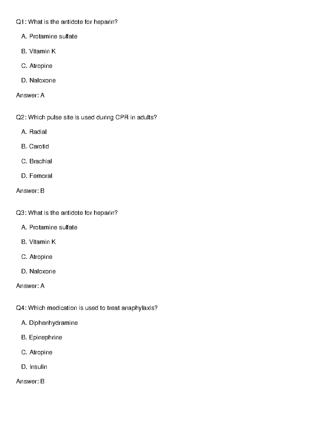 Nursing Quiz Set 6: Key Questions and Answers - Studocu
