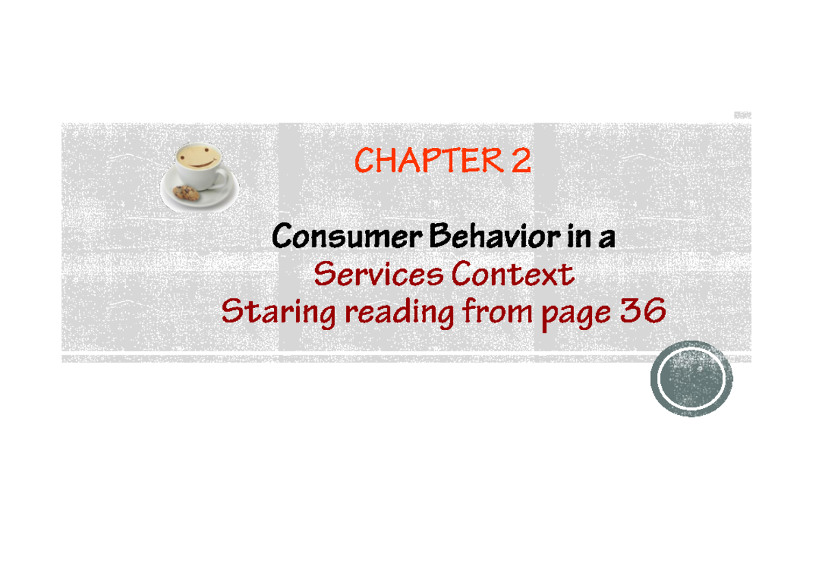 Chapter 2 - Marketing Principles - Pre-purchase Stage Service - Studocu