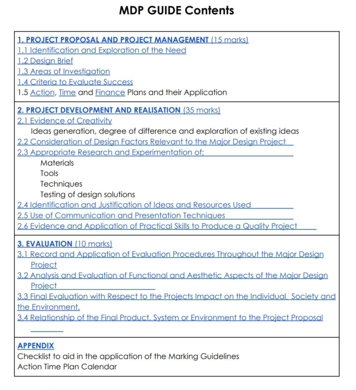 MDP GUIDE: Project Proposal & Management Overview (15 Marks) - Studocu
