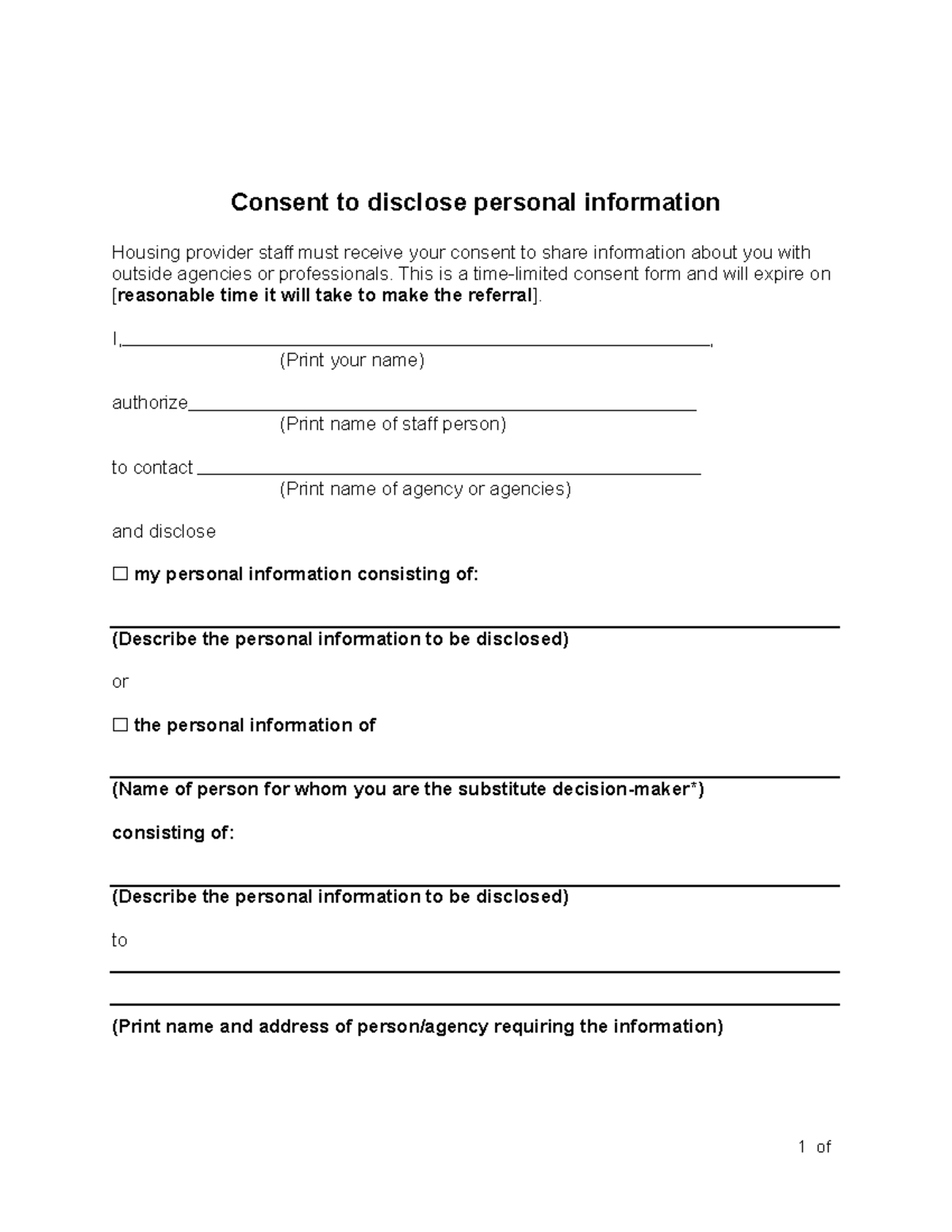 Personal Information Disclosure Consent Form 04 - Studocu