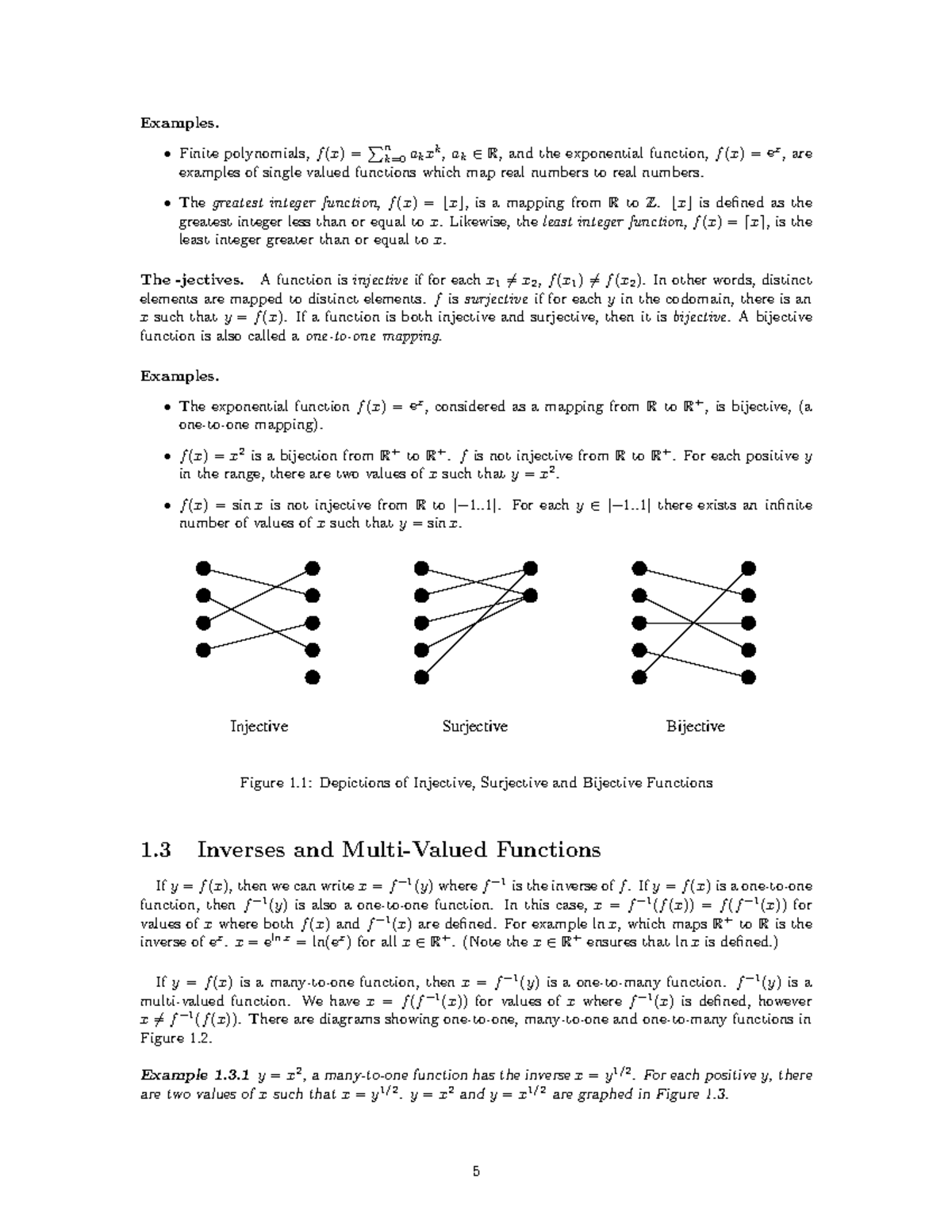 Advanced Math Methods MATH 7: Functions, Mappings, and Inverses - Studocu