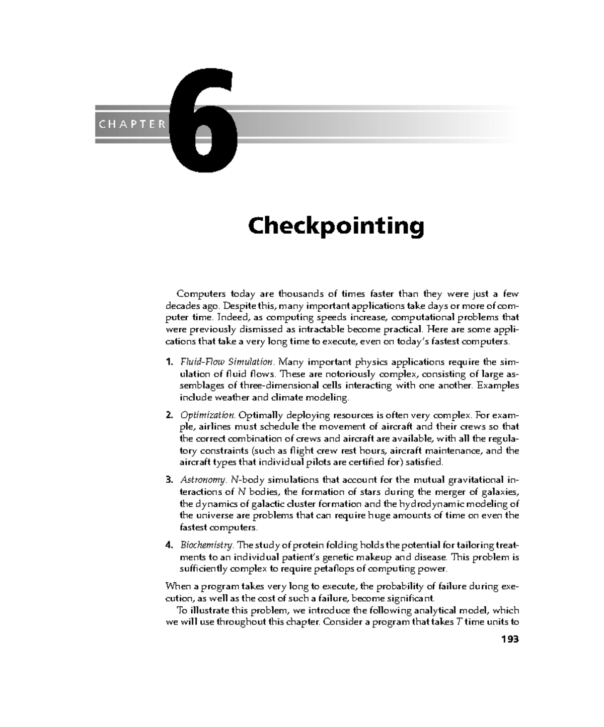 U5-FTS Chapter 6: Checkpointing in High-Performance Computing - Studocu