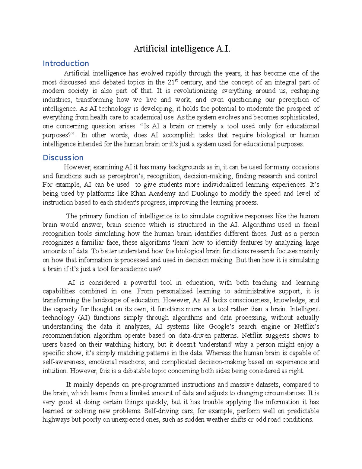 AI 101: Understanding the Role of Artificial Intelligence in Society ...