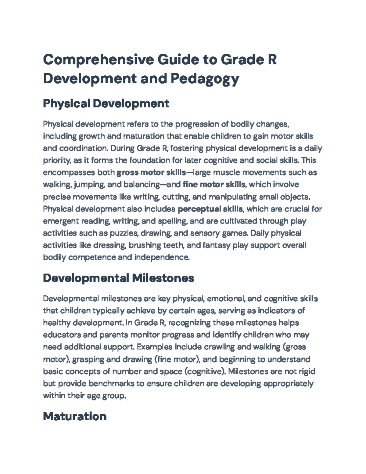 Comprehensive Guide to Emergent Literacy & Math Development (CAPS ...