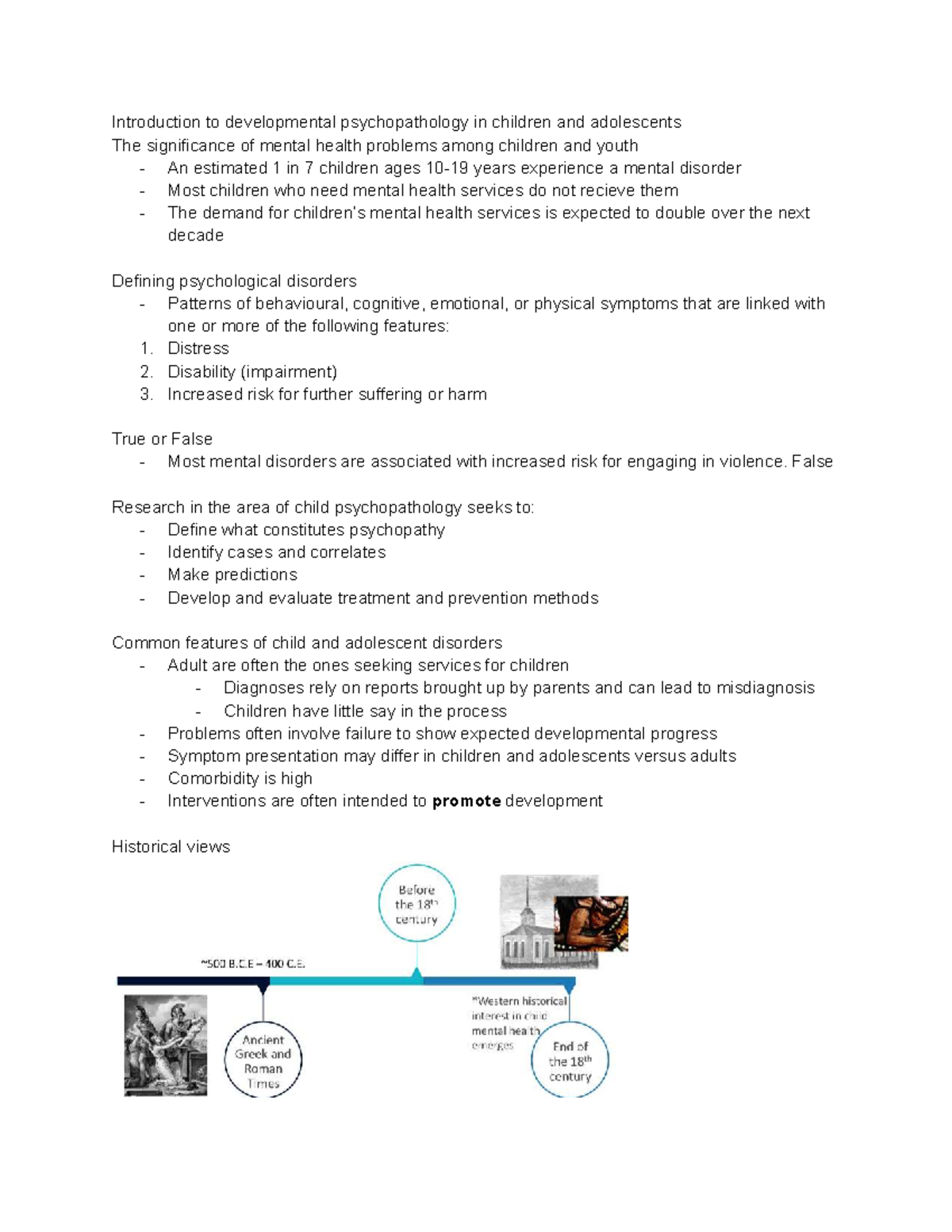 PSY341: Lecture 1 - Introduction to Developmental Psychopathology - Studocu