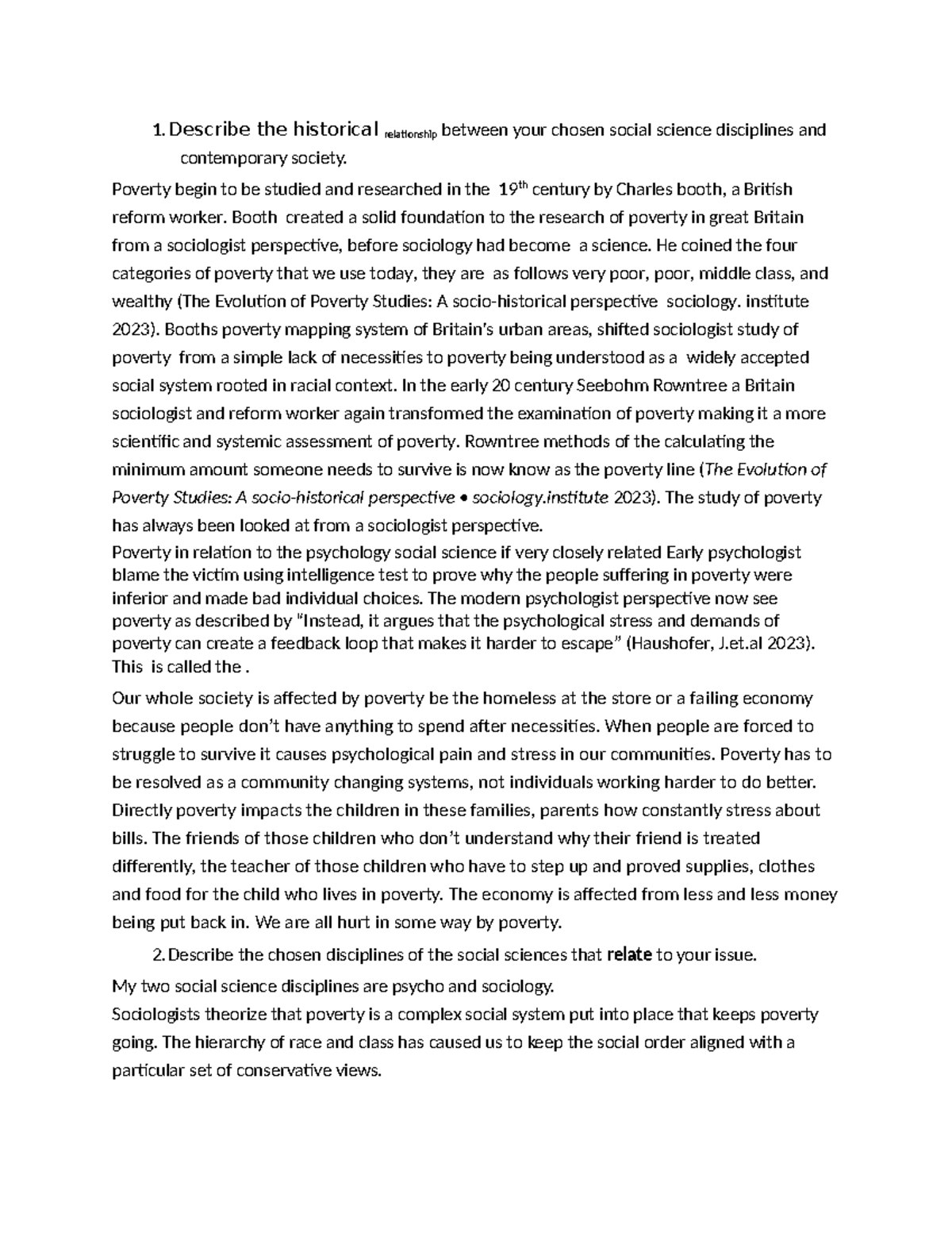 SCS 215 M2 Project Draft: Exploring Poverty through Sociology ...