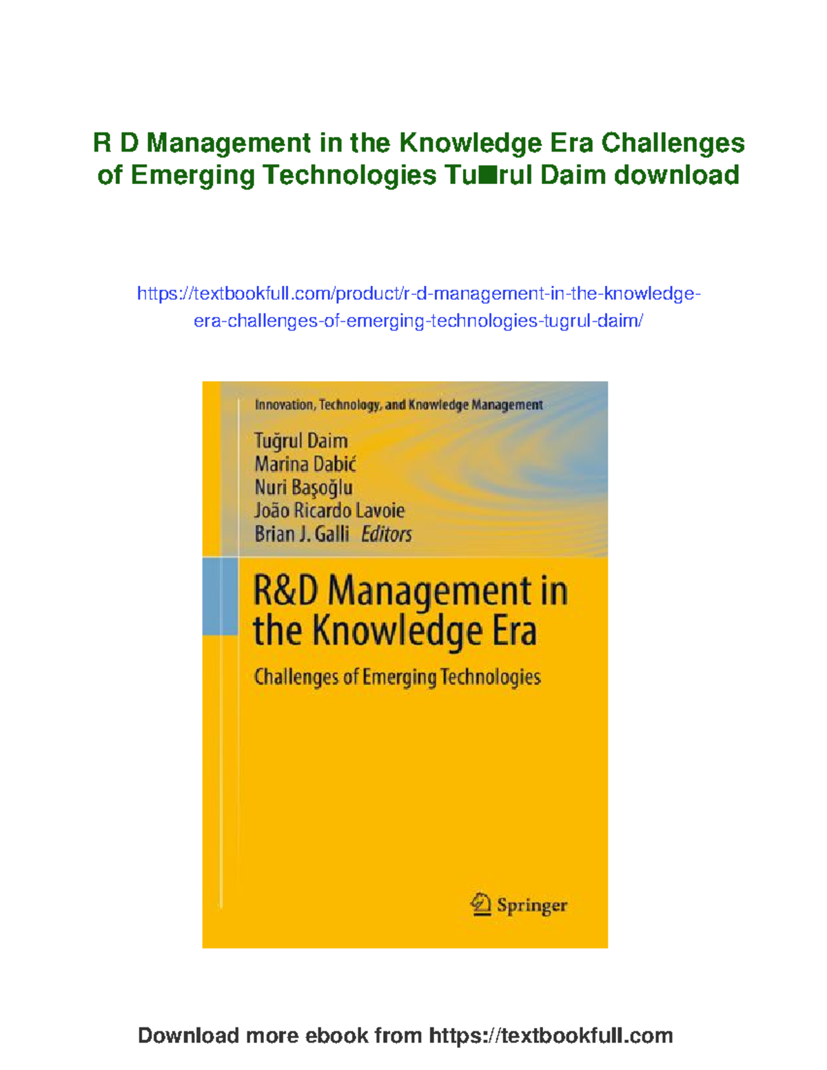Management in the Knowledge Era: Challenges of Emerging Technologies ...