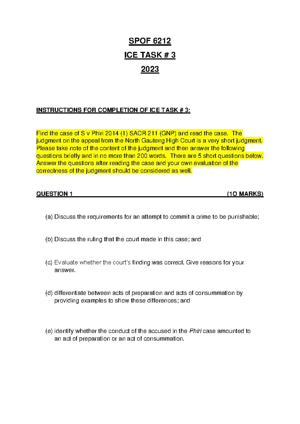 GPCL 6211: Ice Task 3 - Factual Causation in Lee v Minister Case Study ...