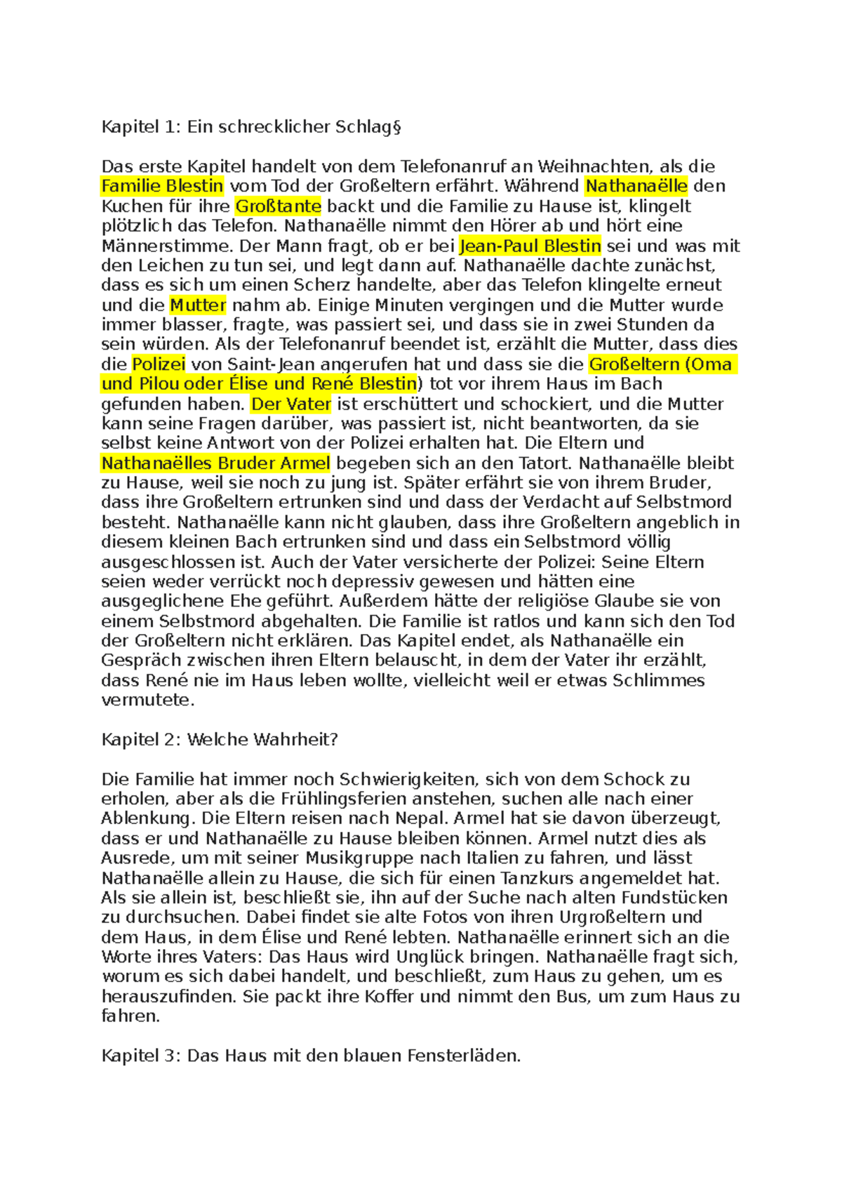 Schrei In Der Stille Buch Kapitel Zusammenfassung Un si terrible secret de Brisou-Pellen Zusammenfassung - Kapitel 1: Ein